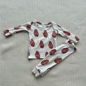 Kate Quinn Kids Pajama Set in White and Red